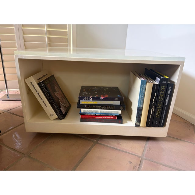 Custom-Made Lacquer Coffee Table with Lucite Top Elegant custom-made coffee table handcrafted in Naples, Florida. This...
