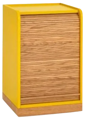 Tapparelle Wheels Cabinet in Mustard Yellow by Colé Italia