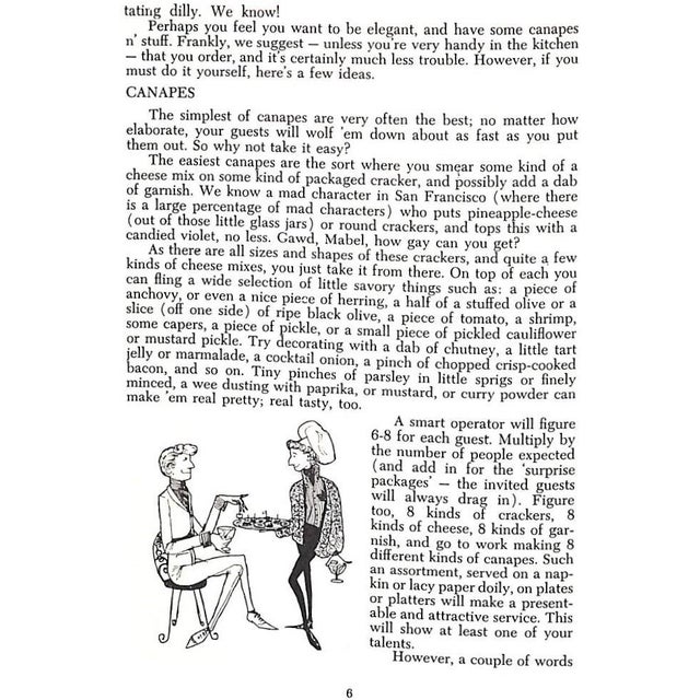 "The Gay Cookbook: The Complete Compendium of Campy Cuisine and Menus for Men" 1965 Hogan, Chef Lou Rand For Sale - Image 9 of 12