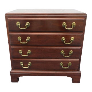 Ethan Allen Cherry Four Drawer Chippendale Chest of Drawers For Sale