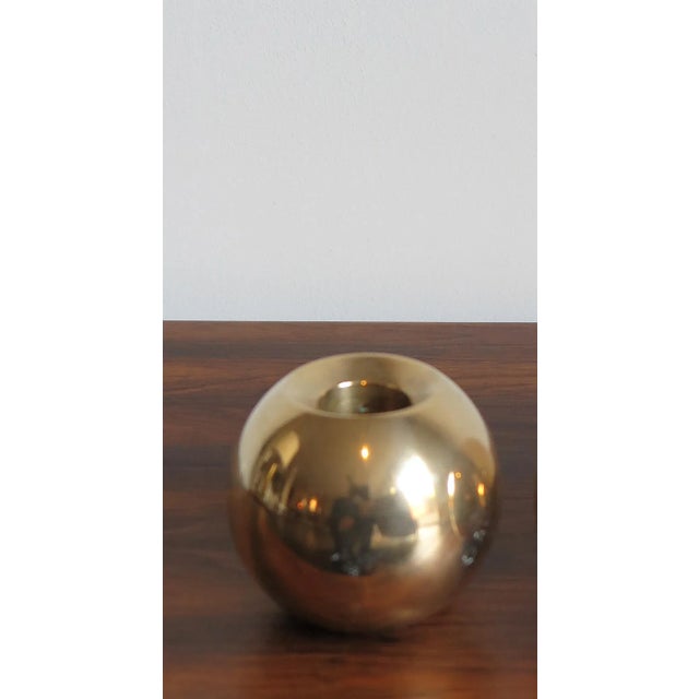 Danish Brass Candleholder, 1950s For Sale - Image 4 of 6