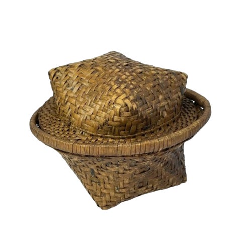 Early 20th Century Kuba Basket Box For Sale