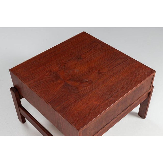Brown Side Table in Teak by Illum Wikkelsø, 1960 For Sale - Image 8 of 12