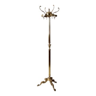 Vintage Italian Brass Hall Stand For Sale