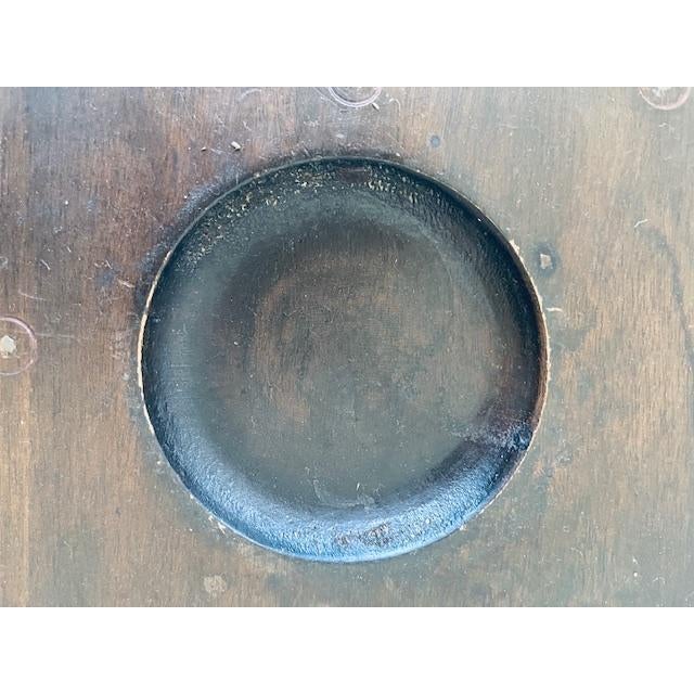 Wood Handcrafted Copper Lined Wood Side Table W Pitcher Space For Sale - Image 7 of 18