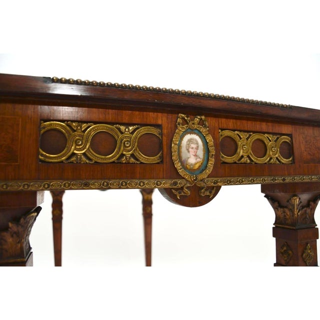 Antique French Inlaid Walnut Ormolu Mounted Desk, 1800s For Sale - Image 16 of 18