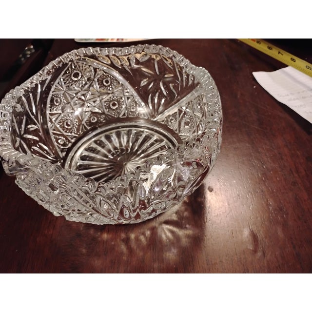 1960s 1960s LE.Smith Americian Heritage Pressed Glass Bowl For Sale - Image 5 of 5