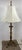 Antique Brass and Onyx Table Lamp with Fabric Shade from Unbekannt, 1930s, in Very Good conditions. Designed 1920 to 1949...