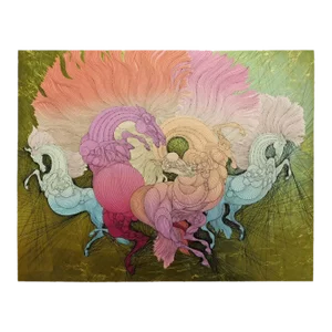 Guillaume Azoulay Rites Remarque With 10k Gold Leaf Hand Signed Art Artwork