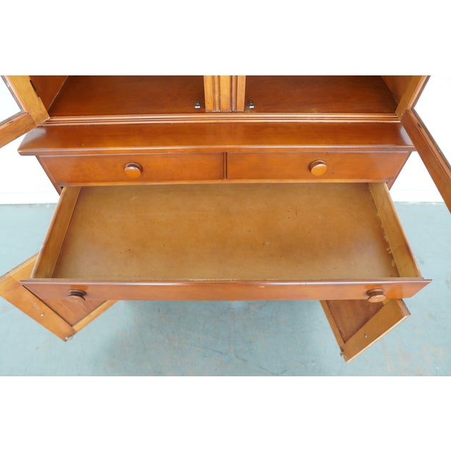 Vintage Traditional China Cabinet Hutch For Sale - Image 12 of 17