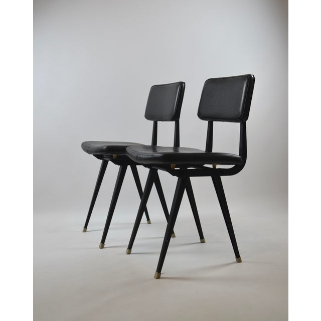 Striking European industrial chair dating from the late 1950s, featuring a remarkably light and architectural...