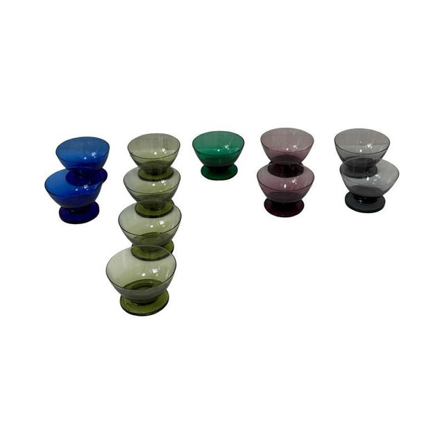 Small Dutch K10 Carnaval Glasses by Max Verboeket for Kristalunie Maastricht, Set of 11 For Sale - Image 9 of 9