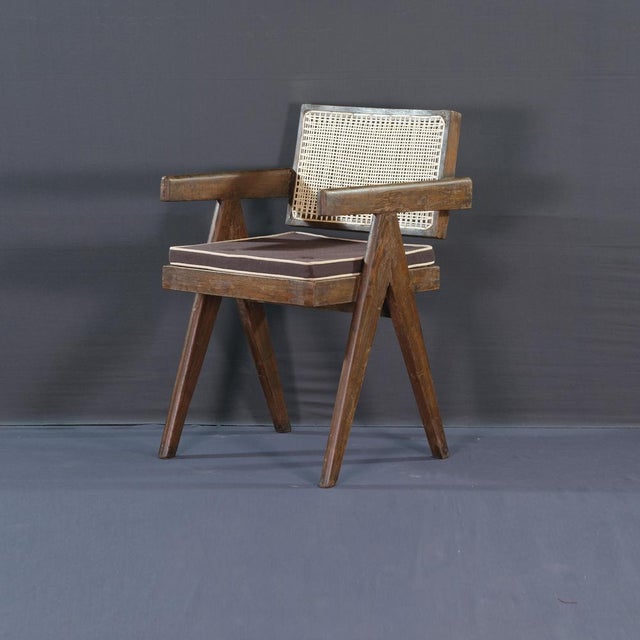 Gold Vintage Chairs by Pierre Jeanneret, 1956, Set of 6 For Sale - Image 8 of 18