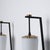Mid-Century Modern Large Italian Brass, Black Metal and Opaline Glass Sconces, 1950s, Set of 2 For Sale - Image 3 of 10