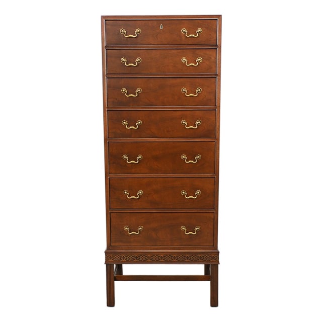 Henredon Georgian Revival Mahogany Lingerie Chest of Drawers | Newly Refinished For Sale