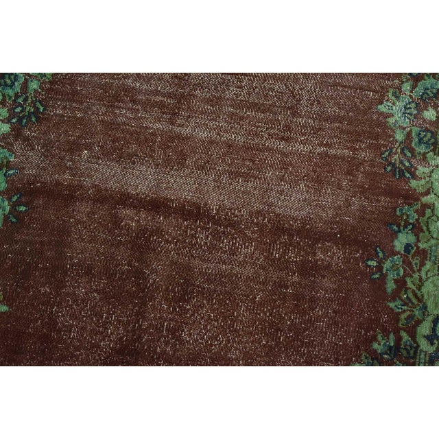 Kerman Runner 2’6” X 9’9” Red Wool Vintage Distressed Hand-Knotted Rug For Sale - Image 4 of 12