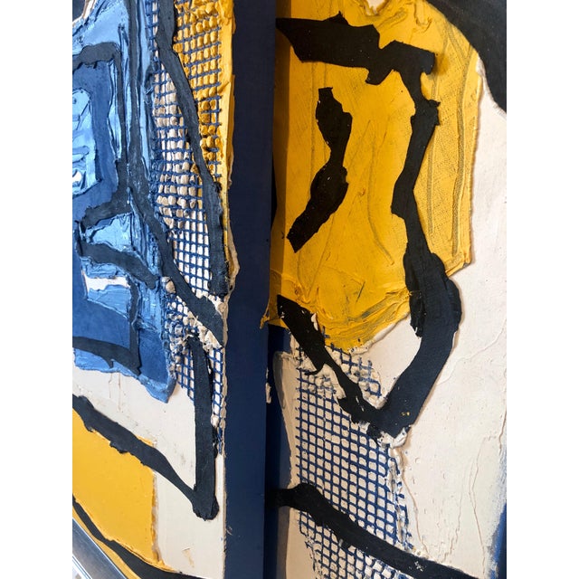 1980s Judy Rifka, Judy Rifka, Abstract Expressionist Oil Painting MIxed Media 3D Construction, 1983 For Sale - Image 5 of 16