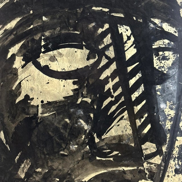 Black Set of Two Framed Sylvia Schuster Portraits For Sale - Image 8 of 12