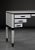 Contemporary White Finished 4-Draw Asymmetrical Desk with Dark Accents by Jacobo Ventura for CA Spanish Handicraft For Sale - Image 3 of 5