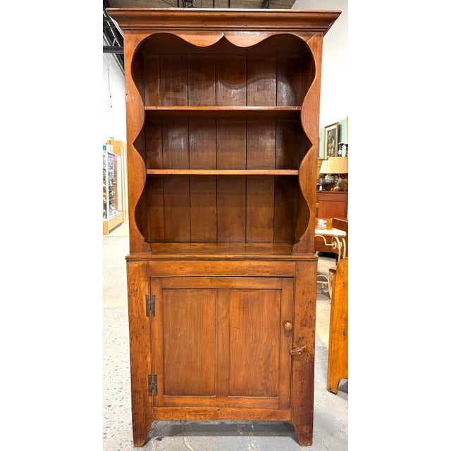 Antique Rustic Handcrafted American Pine Hutch For Sale - Image 12 of 12