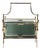 Italian Brass and Smoked Glass Magazine Rack, Italy, 1960s For Sale