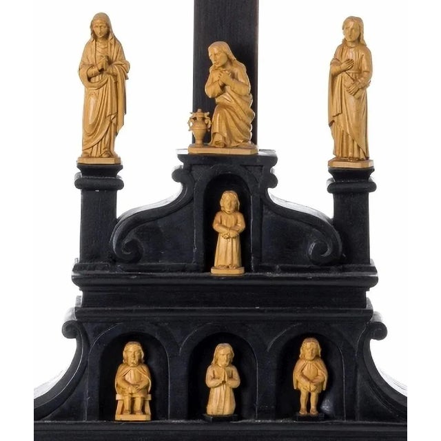 Jesus christ crucified sinhalese-portuguese sculpture, from the 17th century in ivor\. The figure is represented dead...