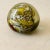 Postmodern Vintage Art Glass Paper Weight in Yellow and White Swirl For Sale - Image 3 of 6