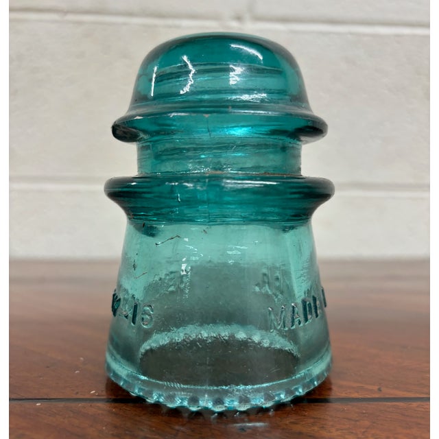 Vintage Hemingray 16 Aqua Teal Glass Insulator For Sale In Kansas City - Image 6 of 7