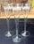 Art Deco Antique Art Deco Crystal Champagne Flutes 10" Engraved Chevron Set of 3 For Sale - Image 3 of 7