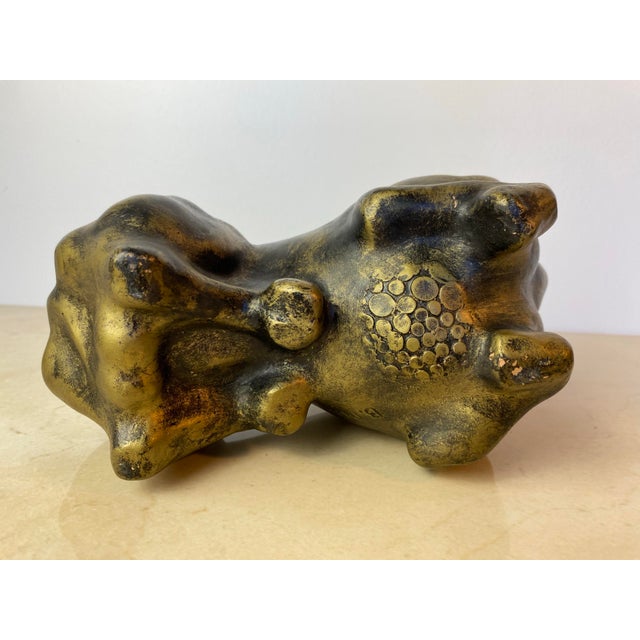 Signed Mid-Century Modern Brutalist Ceramic Bull Sculpture by Boštjan Putrih, 1970s For Sale In Seattle - Image 6 of 10