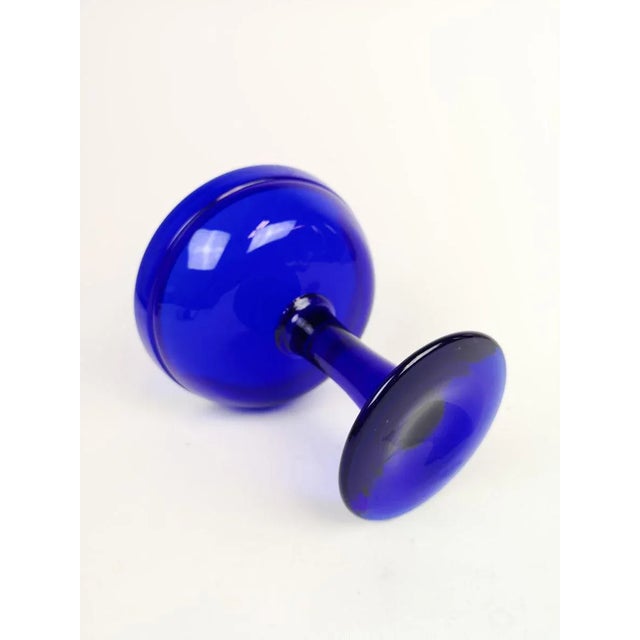 Glass Mid-Century Bowl on Foot by Erik Höglund for Boda, Sweden For Sale - Image 7 of 9