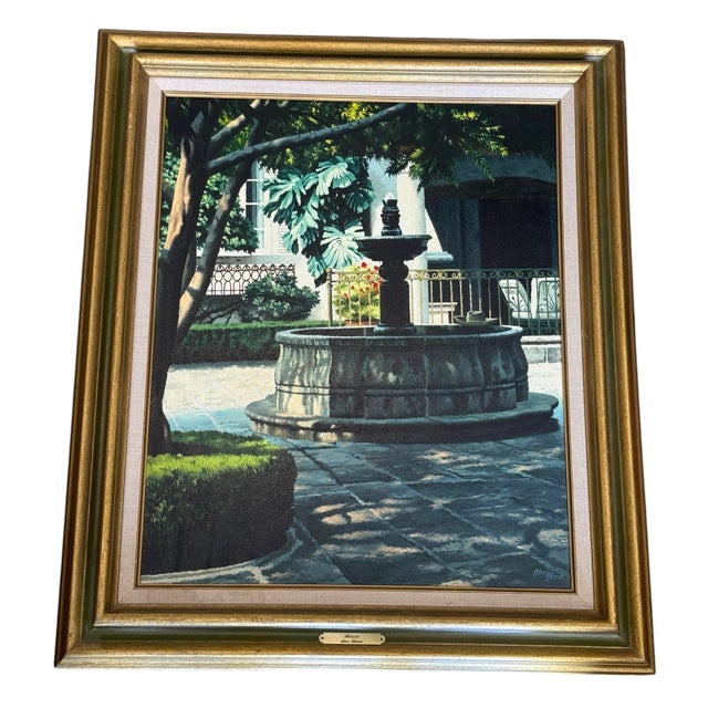 Wood Late 20th Century Original Oil Painting, ‘Siesta’ by Stan Eckman (American, 1913-1998) For Sale - Image 7 of 11