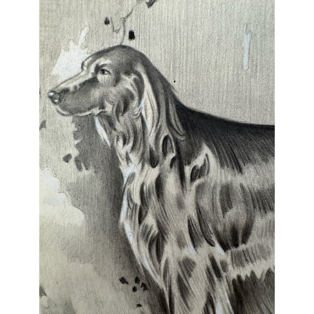 Original graphite pencil drawing by American artist and illustrator Theodore E. Schrock (1879–1952), depicting an English...