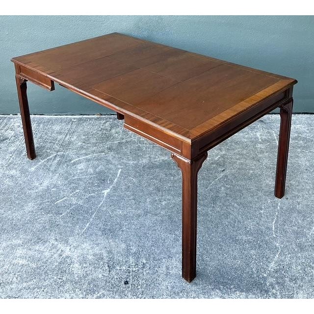 Late 20th Century Vintage Baker Extendable Dining Table For Sale - Image 5 of 12