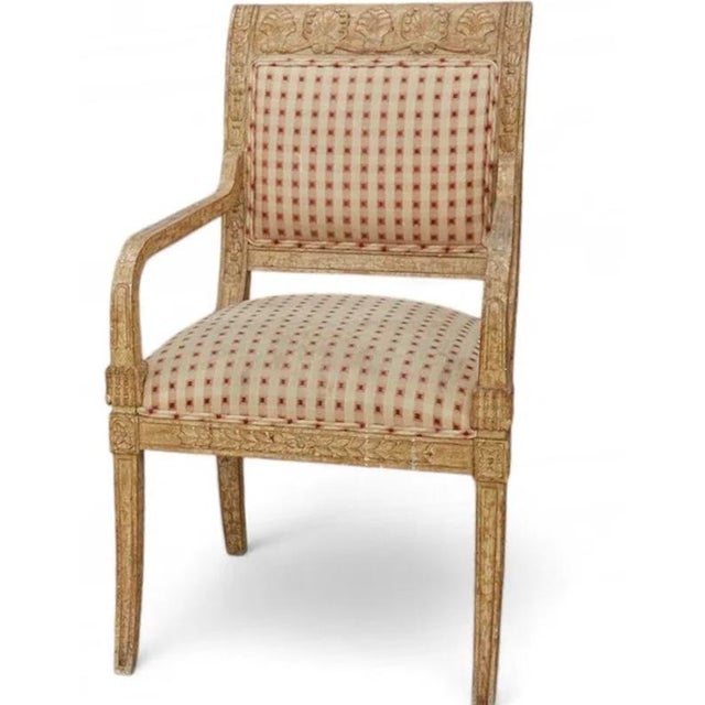 Set of 6 Pierre Deux French Country Dining Arm Chairs.