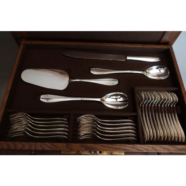 Silver-Plated Flatware with Case, 1950s, Set of 149 For Sale - Image 9 of 12