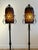 Beautiful Antique Rare Pair of c.1920’s Art’s & Crafts / Spanish Revival Hand-Wrought Iron Floor Lamps with Original Mica...