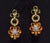 Late 20th Century Authentic Vintage Piero Milano 5.40Cts Natural Spessartite Garnet Green Tourmaline Diamond Solid 18k Gold Earrings, Pair For Sale - Image 5 of 16