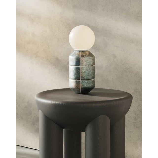 Glass Ceramic Base Table Lamp by Svitanok For Sale - Image 7 of 9