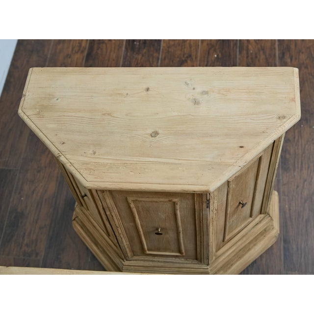 French Country Pair of 19th Century Country French Pine Console Cabinets with Storage For Sale - Image 3 of 12