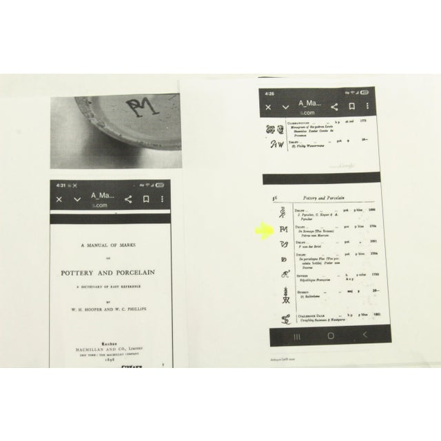 Circa 1764 Delft Vase Blue With Flowers, Marked De Romeyn Petrus Van Meerum For Sale - Image 18 of 18