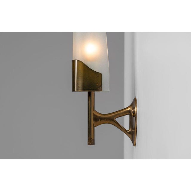 1950s Model 2080 Sconces by Max Ingrand for Fontana Arte, Italy, 1955, Set of 2 For Sale - Image 5 of 14