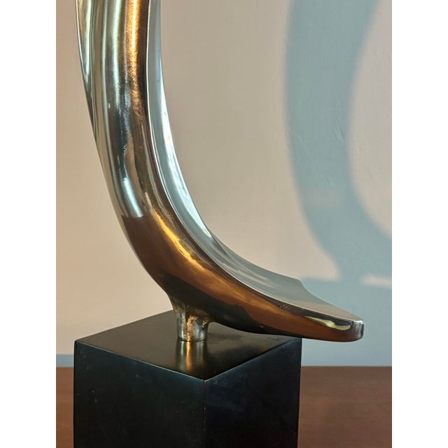 Laurel Lamp Company 1960s Maurizio Tempestini for Sculptural Chrome and Black Lamp For Sale - Image 4 of 6