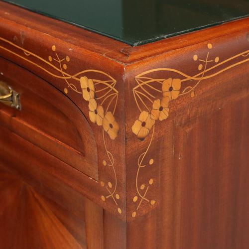 Italian Nightstands in Mahogany and Glass, Set of 2 For Sale - Image 9 of 15