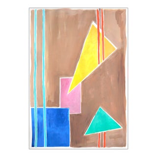 "Balanced Geometry I" Contemporary Constructivist Style Acrylic Painting by Natalia Roman For Sale