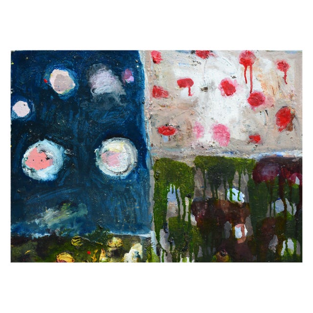 Quadrants With Flower Petals - Abstract Impressionist San Francisco School Abstract impressionist oil painting by...