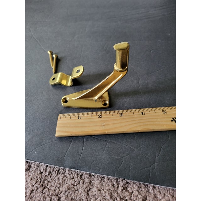 1980s 1980s Solid Brass Kickdown Door Stopper For Sale - Image 5 of 8