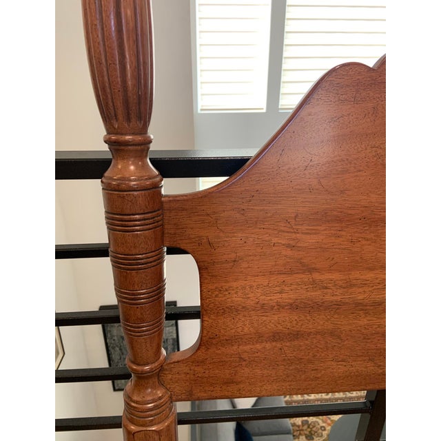 Wood 1965 Davis Cabinet Co. Mahogany Four-Post Bedframe For Sale - Image 7 of 14