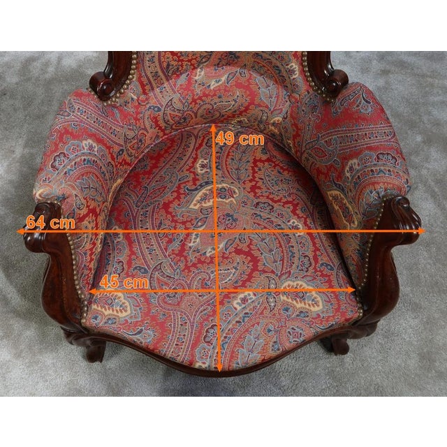 Small Napoleon III Chair in Mahogany For Sale - Image 15 of 17