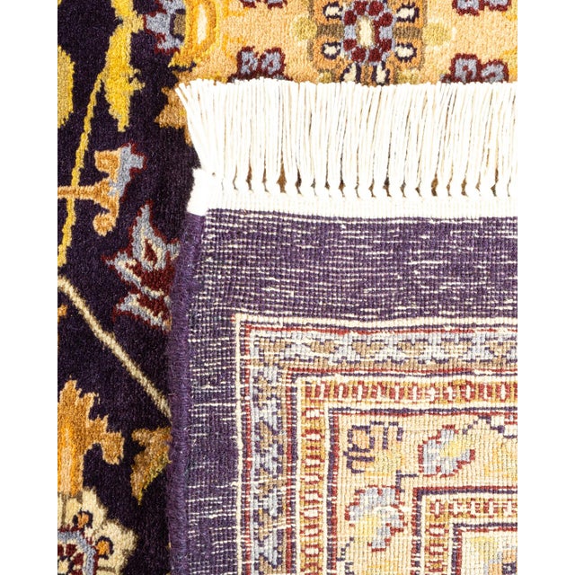 2000 - 2009 Mogul, One-of-a-Kind Hand-Knotted Area Rug in Purple, 8' 1" x 10' 4" For Sale - Image 5 of 8
